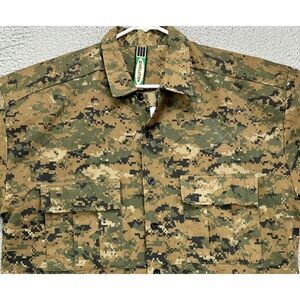 Evolution In Design Jacket Mens Large‎ Brown Digital Camo Military Flap Pockets